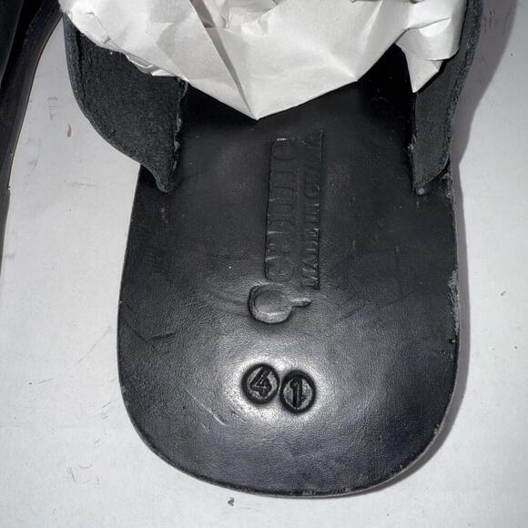 Handmade Ghana Kente Leather Sandals Flip Flops Thongs Tribal Batik Style 41 - Picture 3 of 9